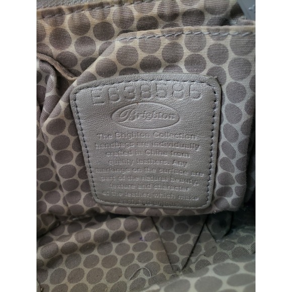 Brighton Leather Purse Crossbody Blue Patent Embossed Crocodile Bag Charm Tassel - Picture 13 of 13